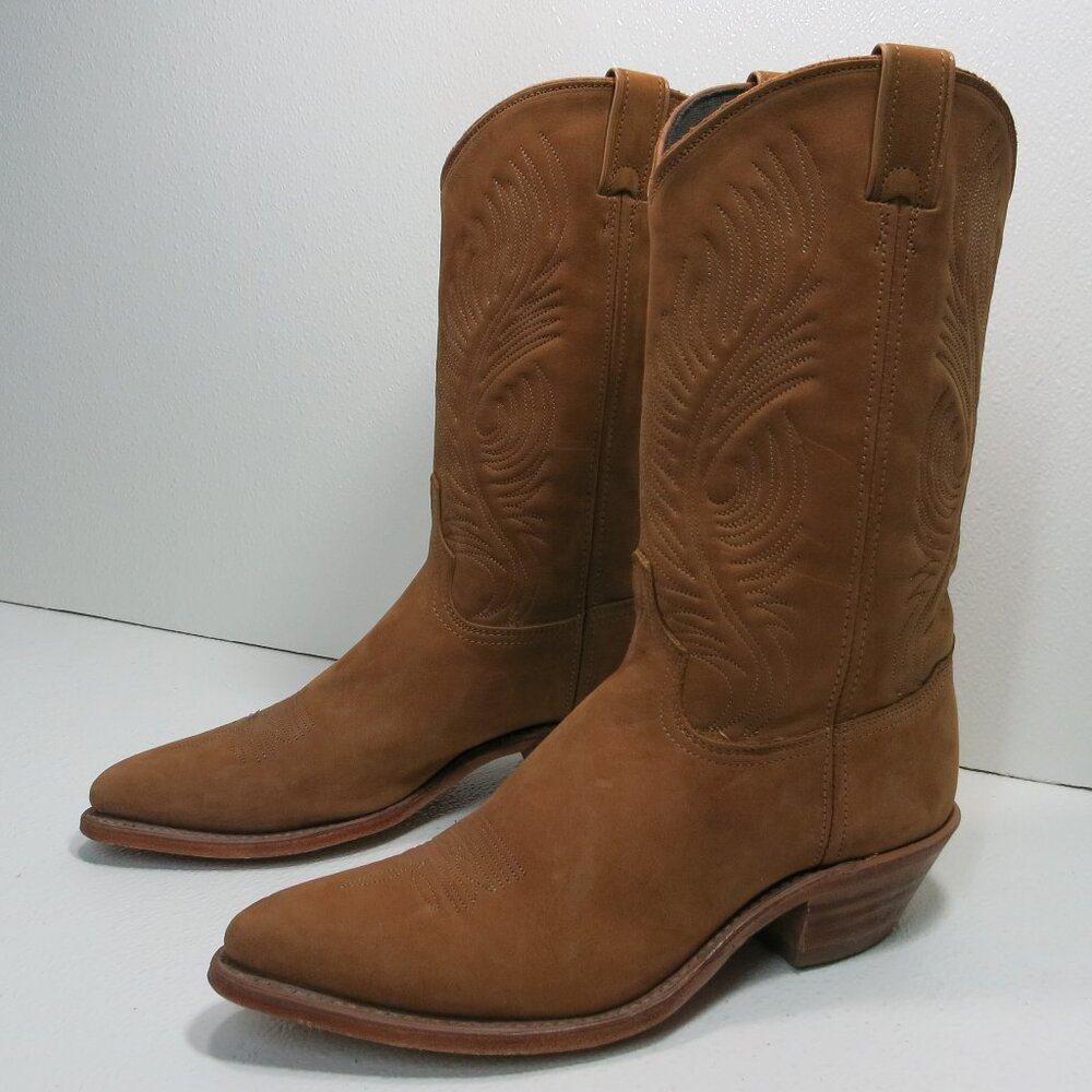 Abilene Boot Co. Genuine Nubuck Leather Western Kicker Boot Footwear 10 M